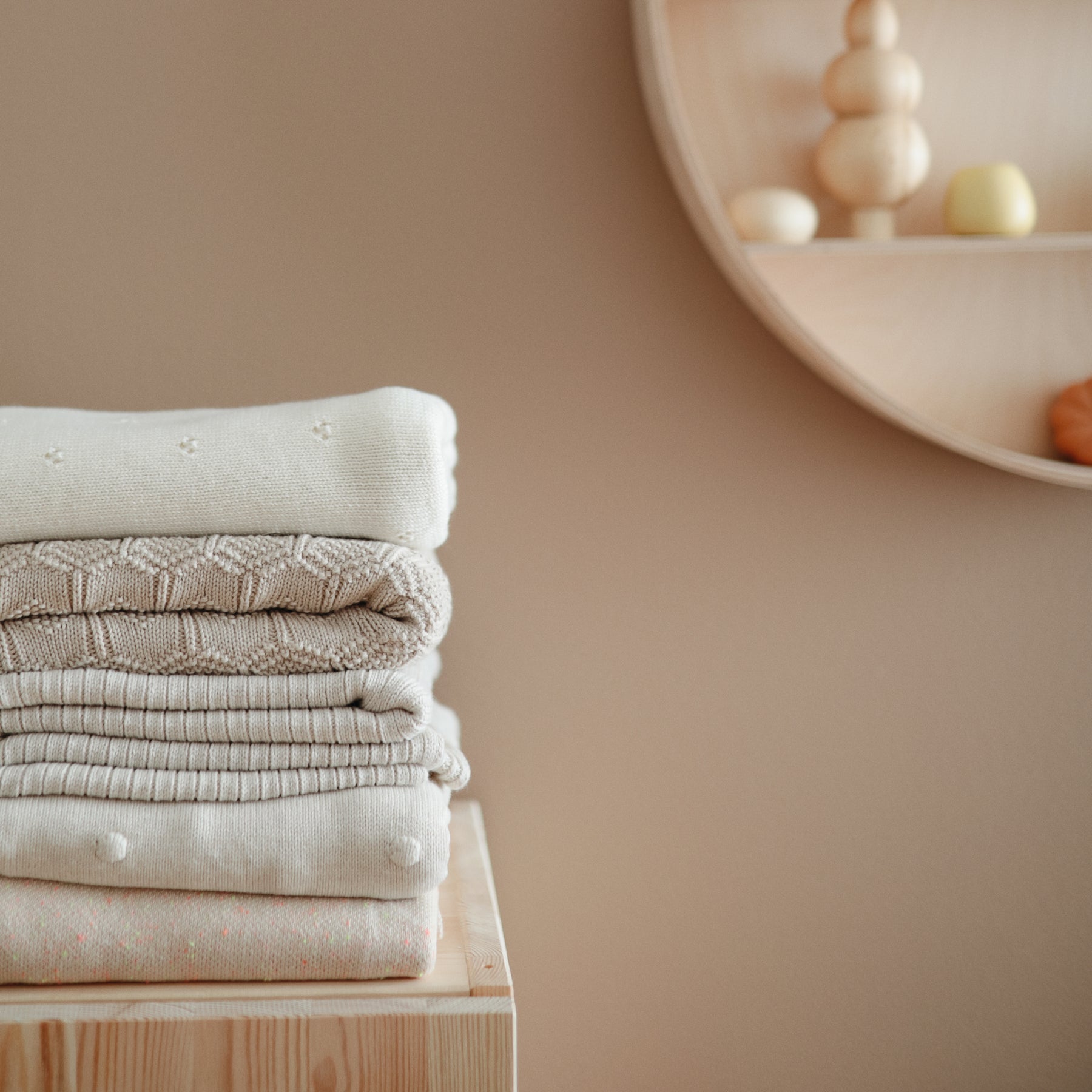 Knitted Pointelle Baby Blanket 100% Organic Cotton Mushie Toddler
